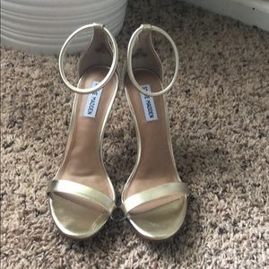 Steve Madden Soph Gold Strap heels sandals 8.5 NWT